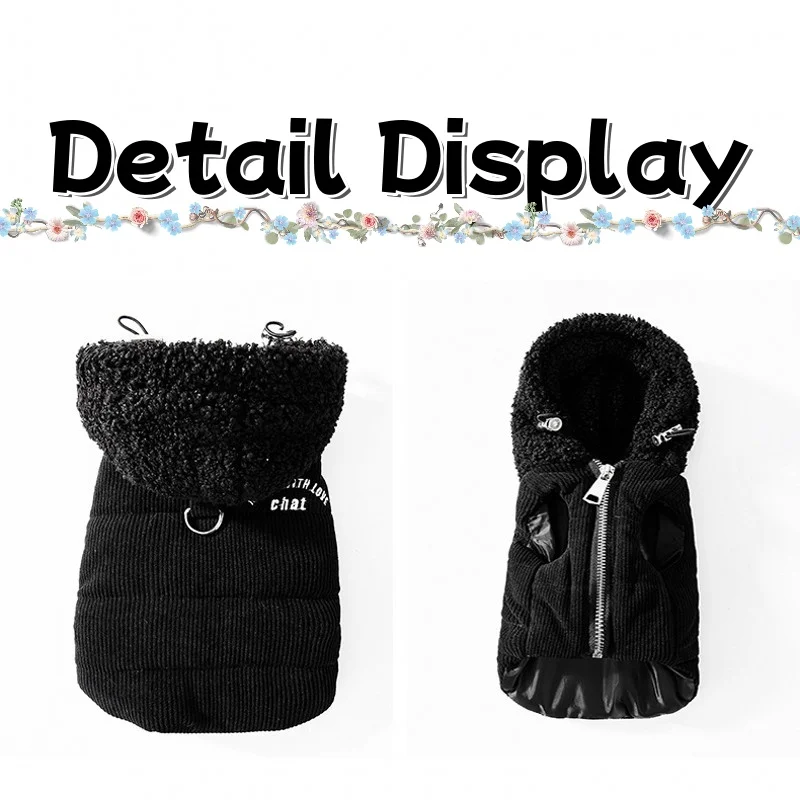 Winter Warm Dog Clothes Sports Style Dog Jacket Coat Letter Embroidery Puppy Vest Coat Fashion Cat Overcoat Yorkie Pet Clothes