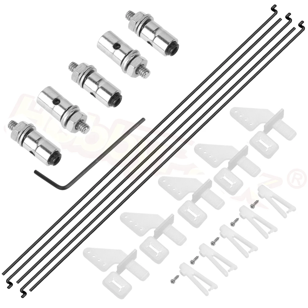 Kit De Pièces Pour Avion RC – Cornes De Commande 20x11mm, Chapes 1.2mm, Connecteurs Et Poussoirs En Acier – Modélisme Aérien