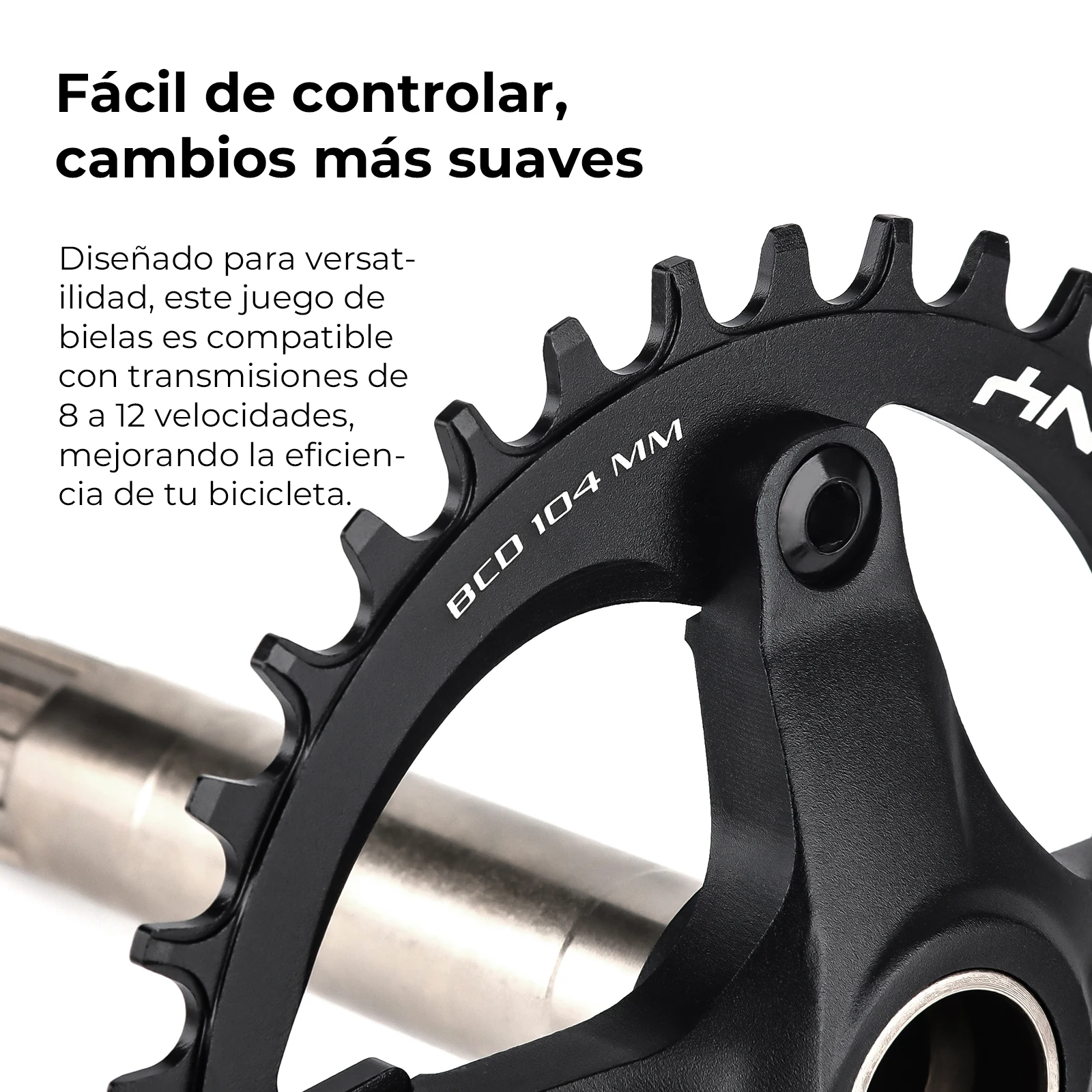 BOLANY Juego de bielas para bicicleta 170mm 104BCD para montaña