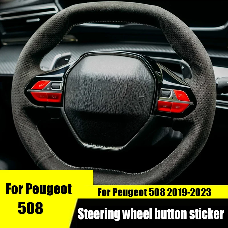 

Декоративные наклейки на рулевое колесо для Peugeot 508 2023 2022 2021 2020 2019 из алюминиевого сплава