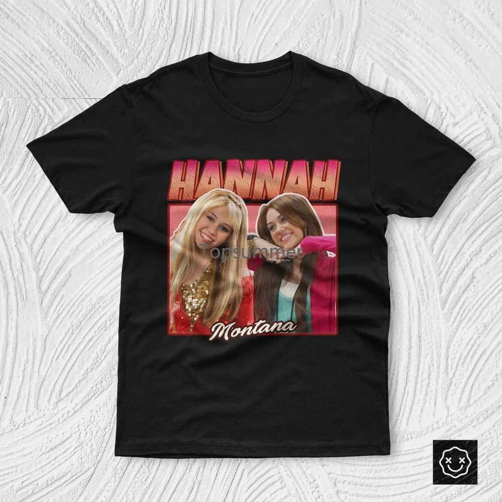Hannah Montana Shirt Vintage Hannah Montana T Shirt Vintage Movie T-Shirt Black White Gift Shirt 80S 90S Shirt