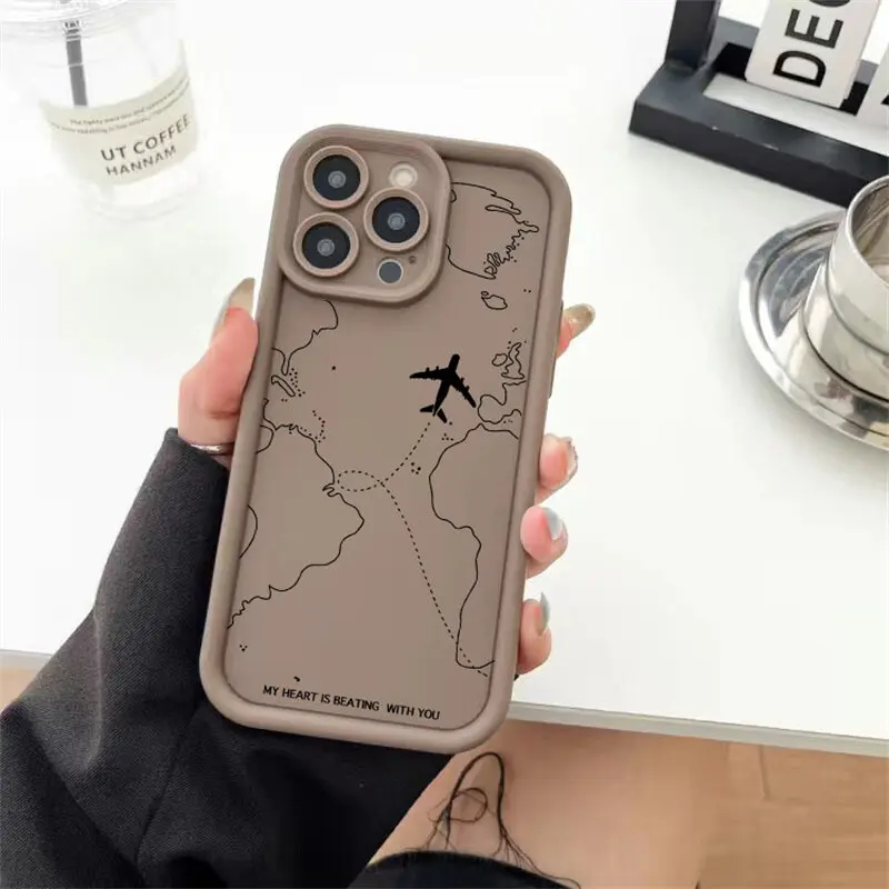 Travel-Inspired Airplane Route Phone Case