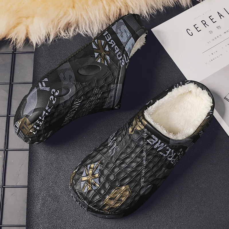 Unisex Winter Slippers Size 46 Non Slip Indoor House Shoes Soft Warm Waterproof Cozy Extra Large