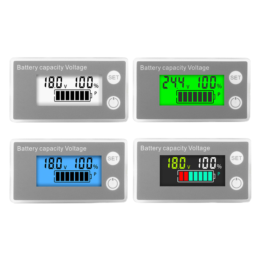 DC8-100V LCD Digital Electricity Meter 6133A Battery Capacity Indicator 12V 24V 48V 72V Voltmeter Lithium LiFePO4 Lead-acid Cell