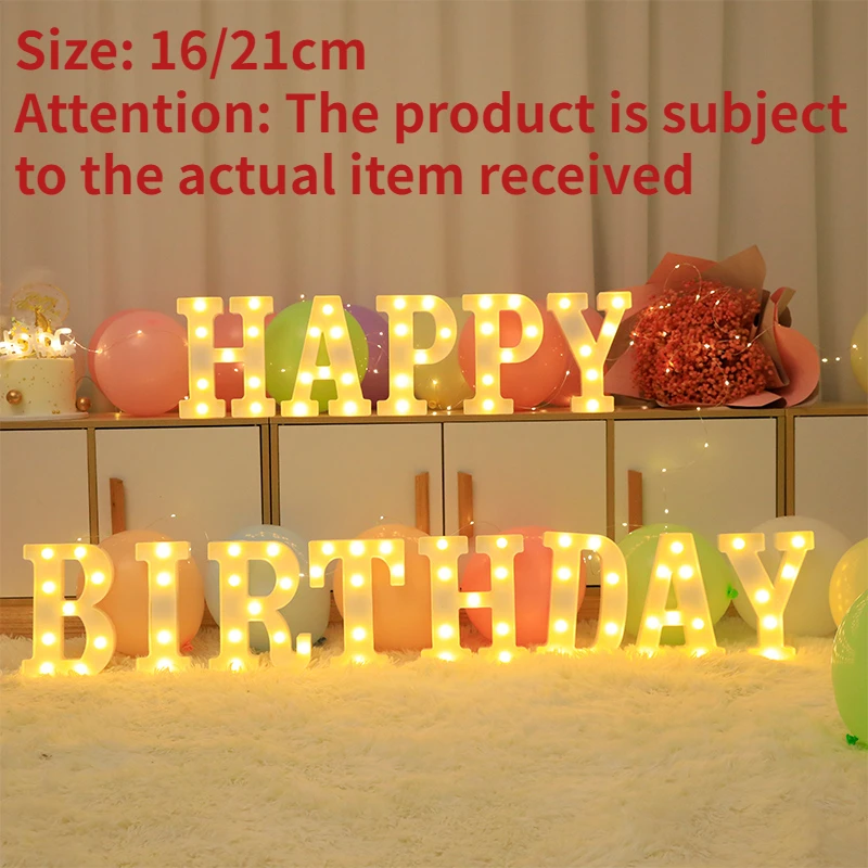 Wedding Decorative LED Lights Luminous Number Lamp Night Light for Party Baby Bedroom Home