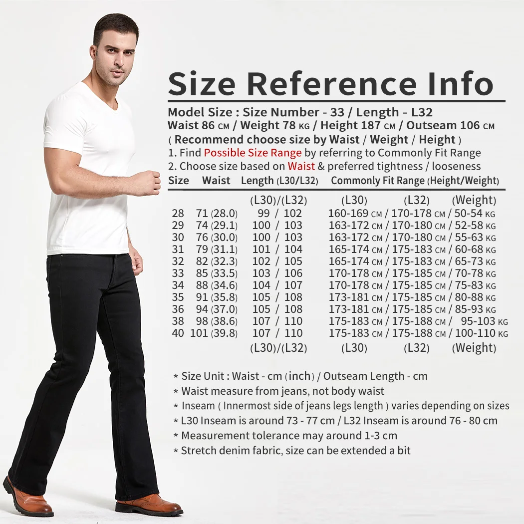 Mens Winter Stretch Denim Jeans Thicken Warm Pants Slim Slightly Flare Trousers Boot Cut Fit Polar Fleece Jeans 6