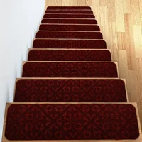 10/14Pcs 76x20cm Non-slip Mat Stair Stepping Mat Pattern Home Indoor Self Adhesive Step Carpets Safety Rugs Stair Protector Mat 1