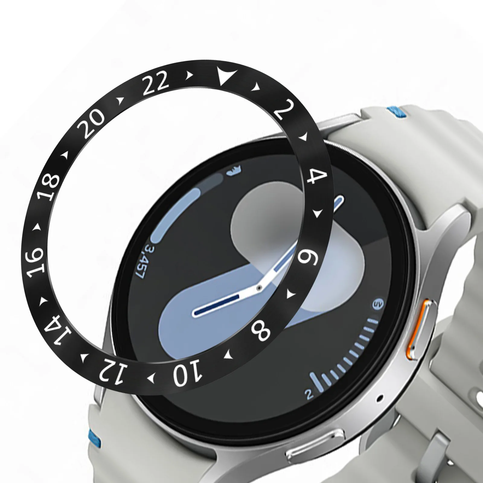 Sleek Metal Bezel Adhesive Bumper for Smartwatch - Premium Time Ring Case Decor Accessory
