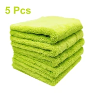 5 pcs of Borderless Microfiber Automotive Towel Details Dry Cleaning Polishing Towel Plush Absorbent Microfiber Cloth 500 GSM 1