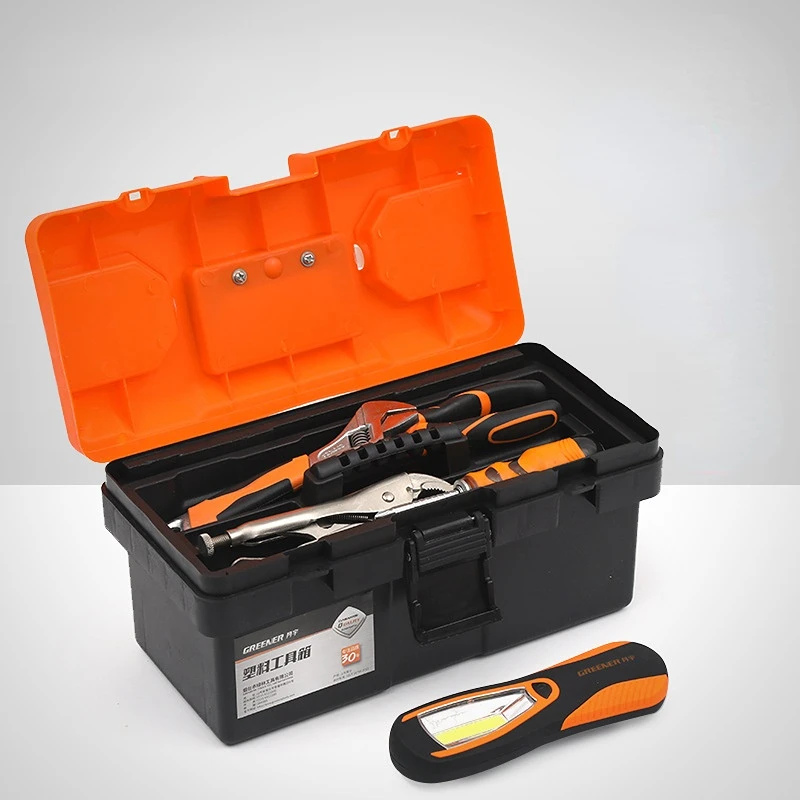

New Plastic ABS Professional Finishing Hardware Toolbox Portable Wear-resistant Storage Multi-functional Material Waterproof