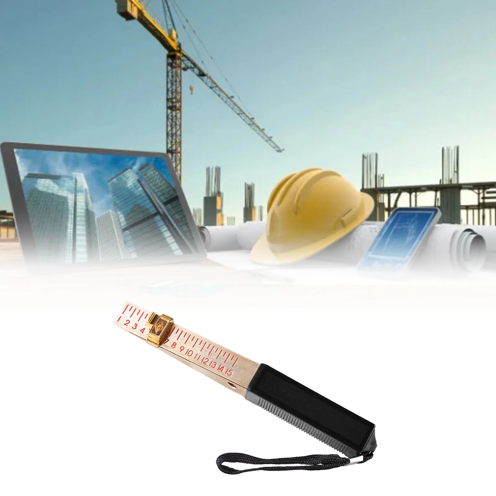 Feeler Gauge Vernier Wedge shaped 1-15mm House Engineering Inspection Flatness Measuring Tool