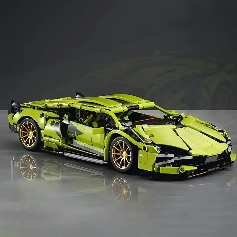 Building blocks car racing sport speed vehicle model city mechanical super bricks puzzle toys adult gift