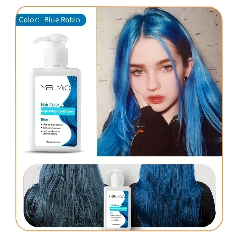 MELAO Hair Dye - Semi Permanent Hair Color Depositing Conditioner, Cruelty-free, view 5