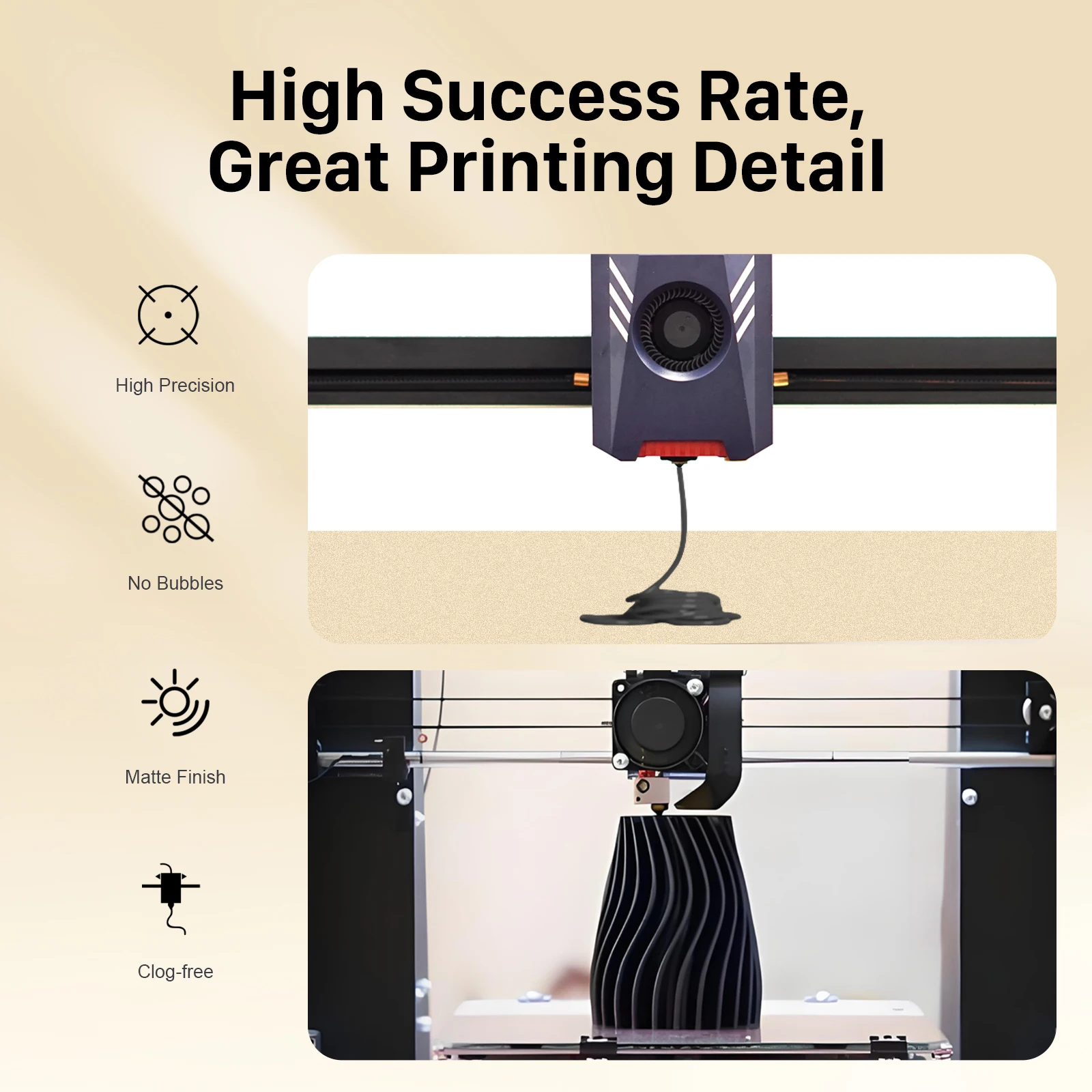 NextShapes 3D 무광 PLA 프린터 필라멘트 1KG 1.75mm 깔끔하게 감긴 무광 마감 PLA 필라멘트, 99% FDM 3D 프린터로 인쇄 가능