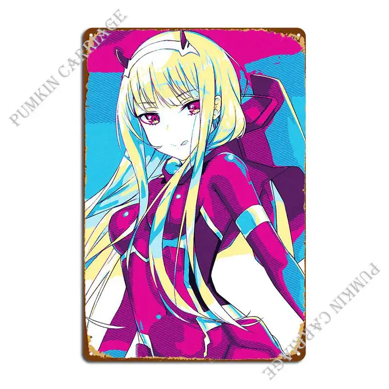 Zero Two Metal Platform Poster Wall Decor Decoration Bar Bar Tin Sign Poster