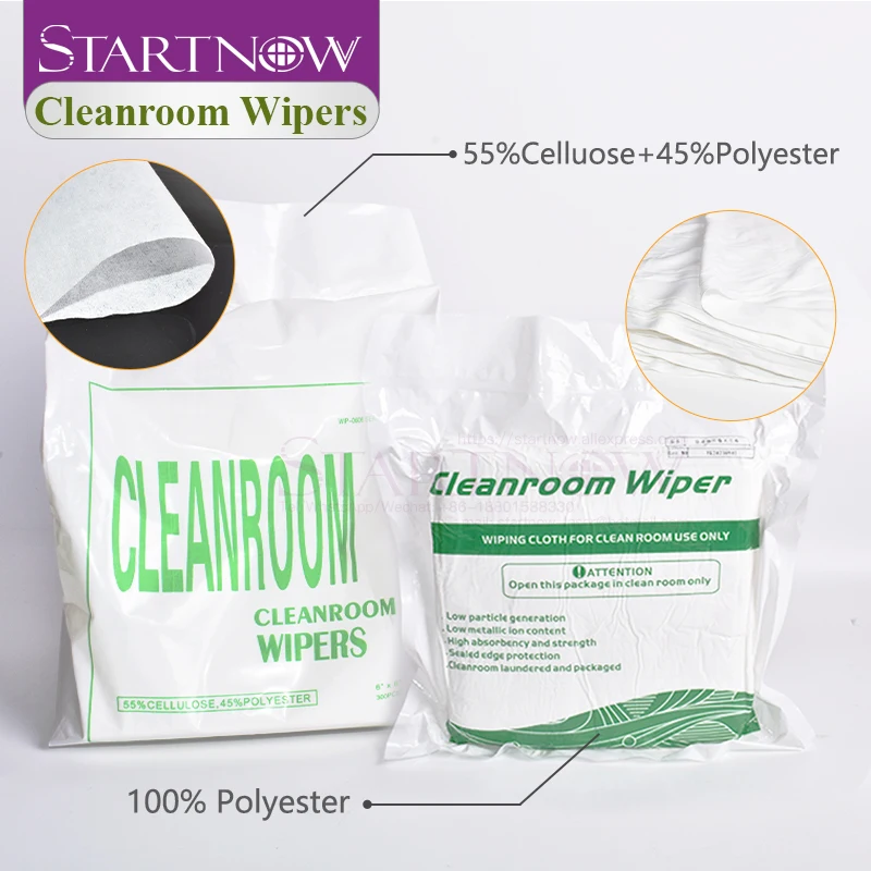 Startnow 100% 폴리에스터 클린룸 와이퍼, 유리 및 LCD 스크린 및 레이저 렌즈 청소 천 도구, 9 인치 x 9 인치, 100 개/백