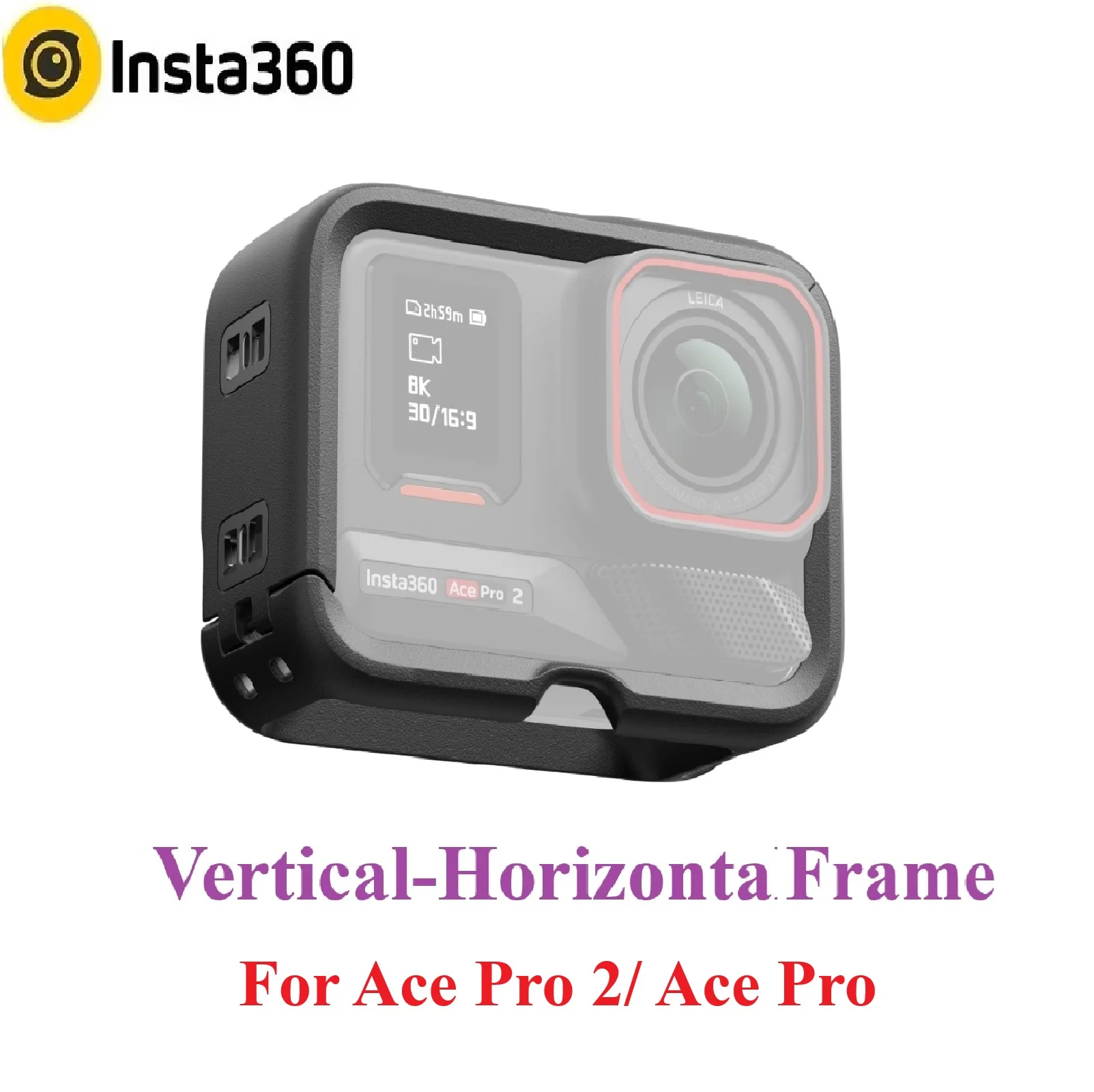 Cadre Vertical-Horizontal Insta360 Ace Pro 2/Ace Pro - Protection & Montage Rapide