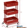 Heavy Duty 3-Tier Metal Utility Rolling Cart 6