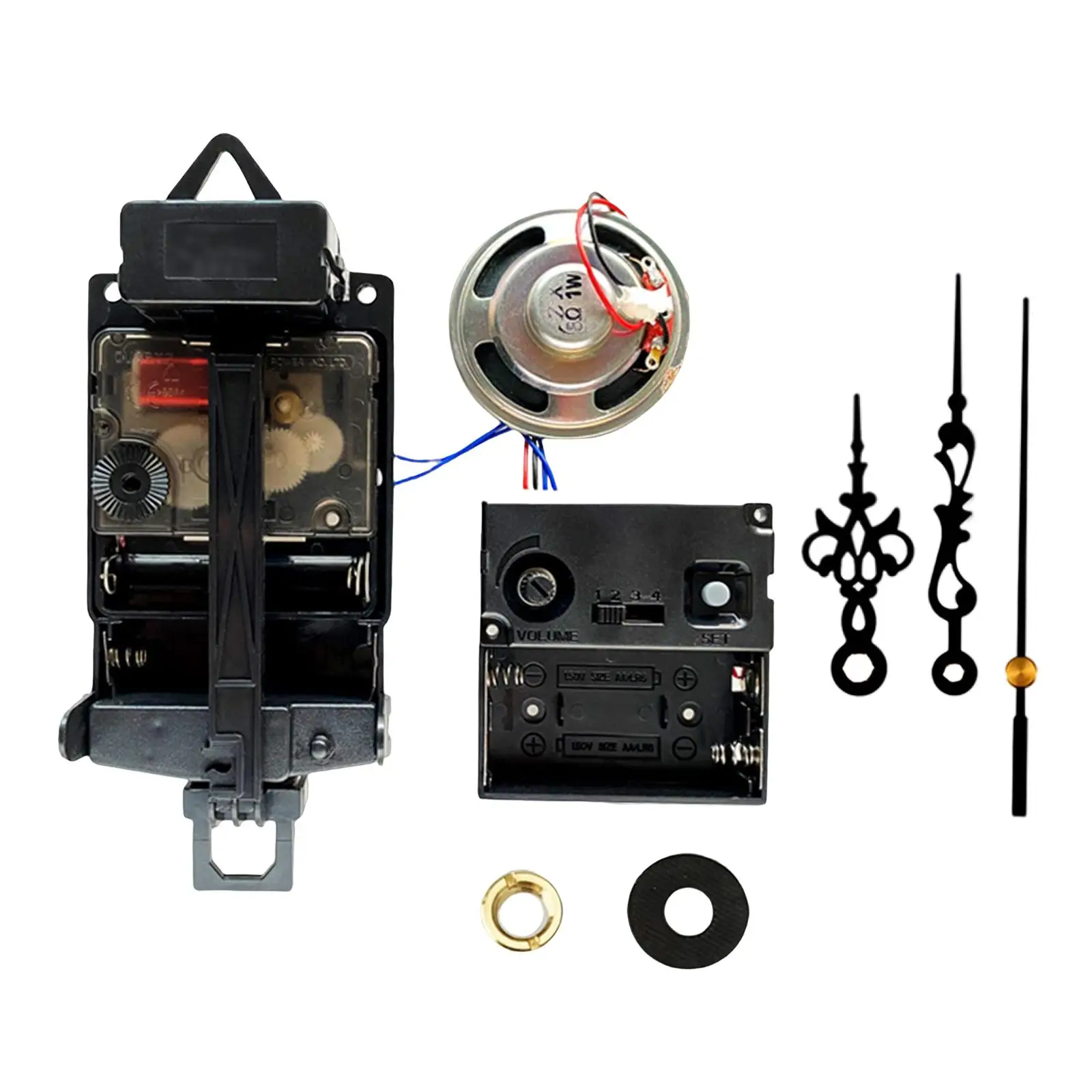 Quartz Clock Movement Wall Clock Movement Pendulum Clock Movement with Music Chime Box Horn Pendulum Clock Accessories Melody Mechanism Set for DIY Home Improvement