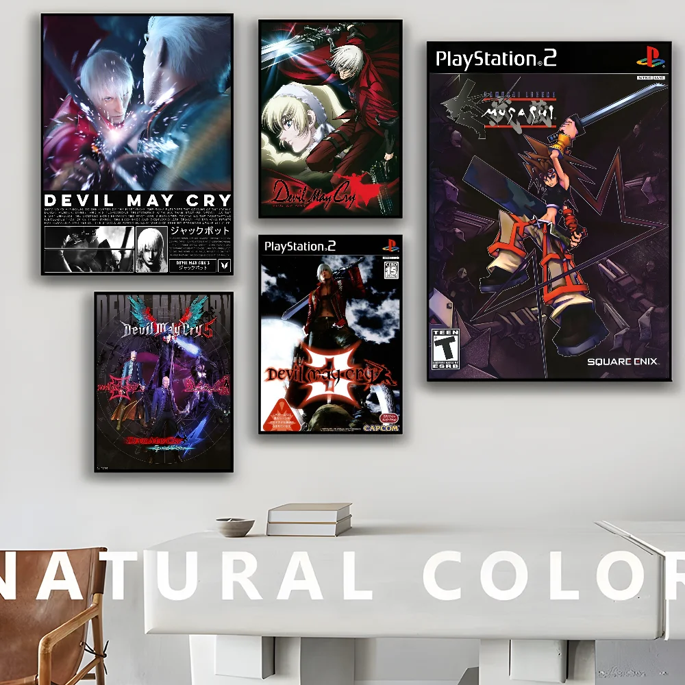 D-Devil May Cry-S Classic Movie Posters HD Quality Poster Wall Art Painting Study Nordic Home Decor movie poster