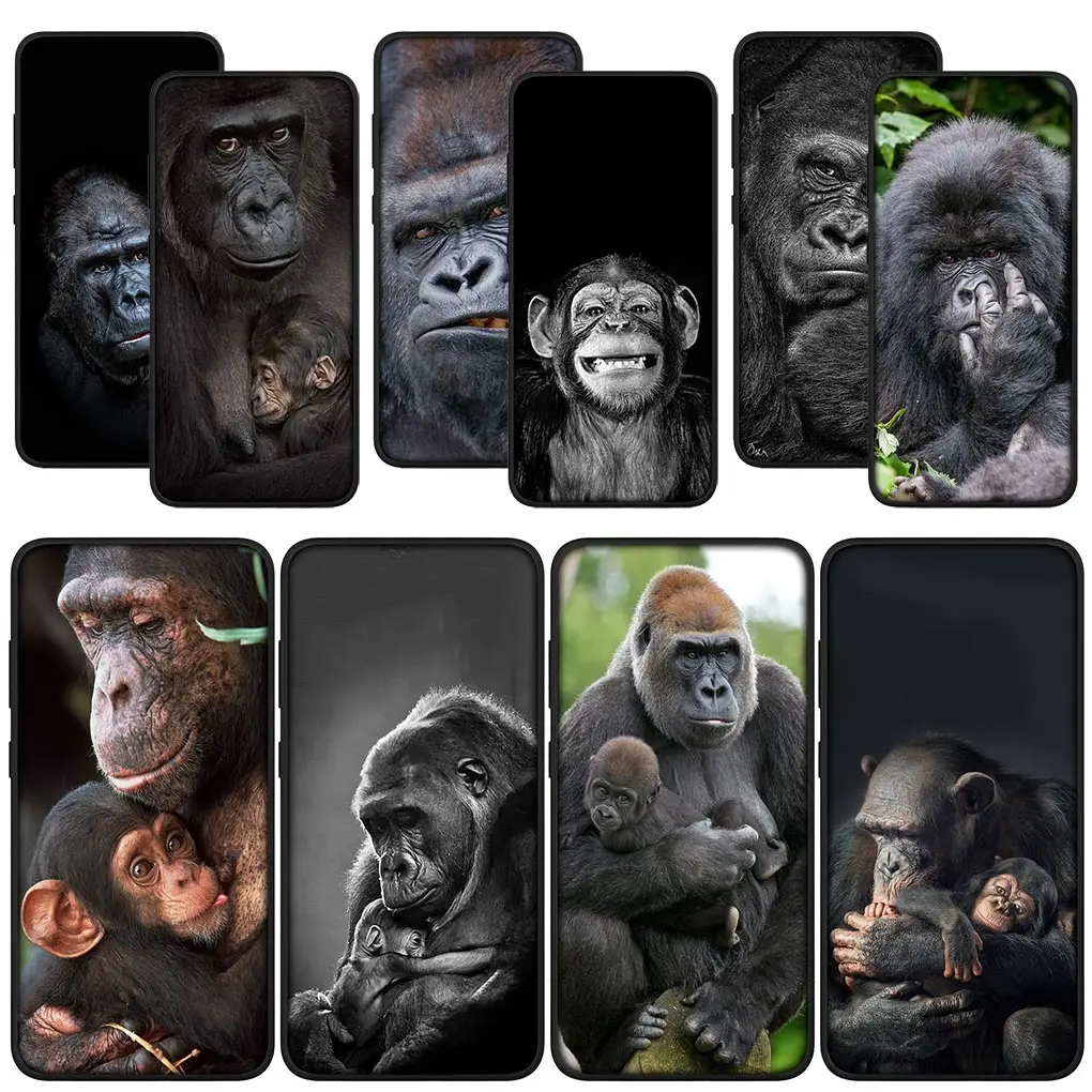 Animal Monkey Gorilla Ape Baby Cover Morbida Per Samsung Galaxy S21 S20 Fe S23 S22 Ultra S8 Plus A12 A13 A21S A73 + Custodia