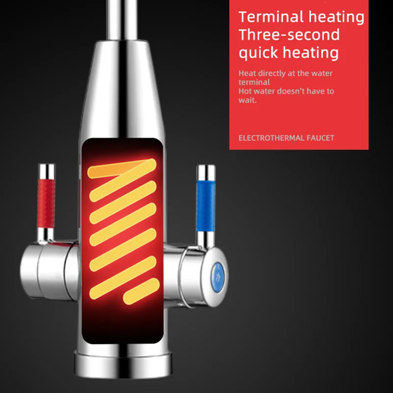 صنبور سخان مياه المطبخ الكهربائي 3000 وات 220 فولت...