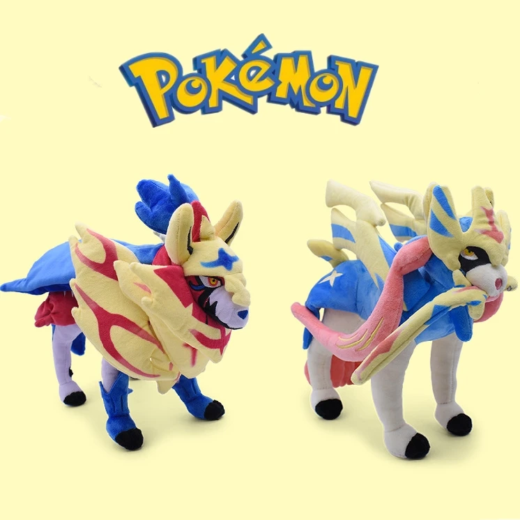 30cm Pokemon Espada Escudo Pelúcia Animais Brinquedo Zamazenta