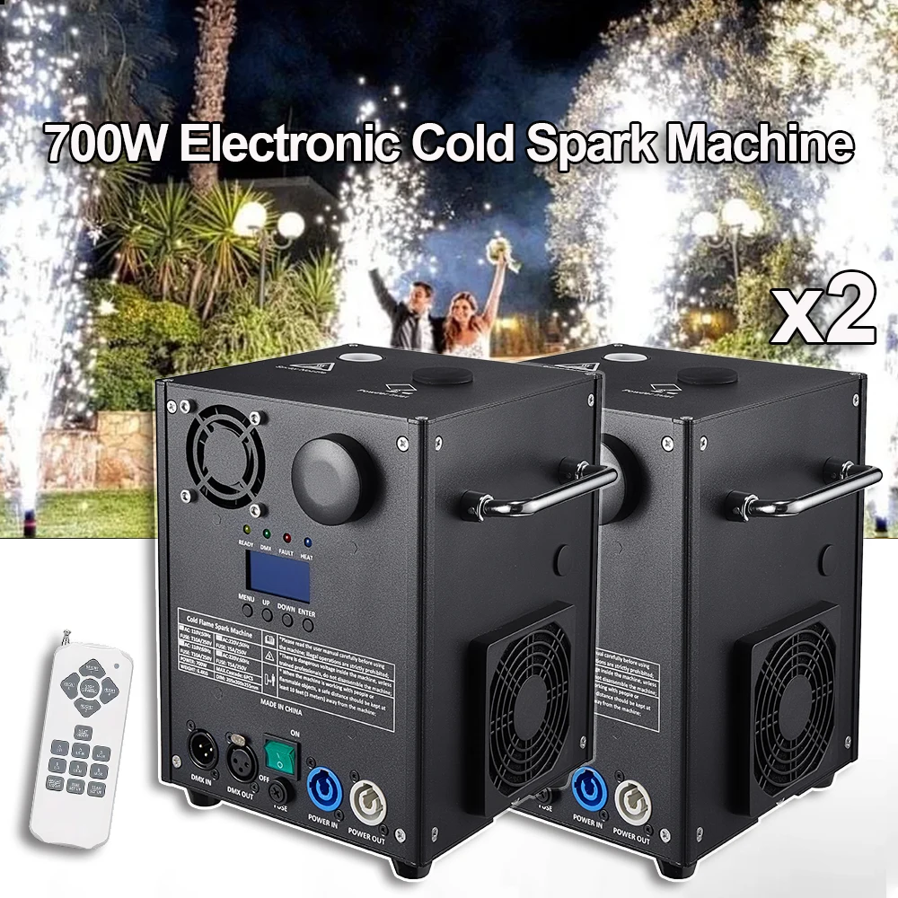 2Pcs/Lot 700W Cold Spark Machine Cold Fireworks Machine Wedding Nightclub cold flame sprayer Stage DJ Party Fireworks Machine free shipping 2pcs lot 3d printer cnc machine parts aluminum timing pulleys 12 teeth 2gt 12t timing pulley