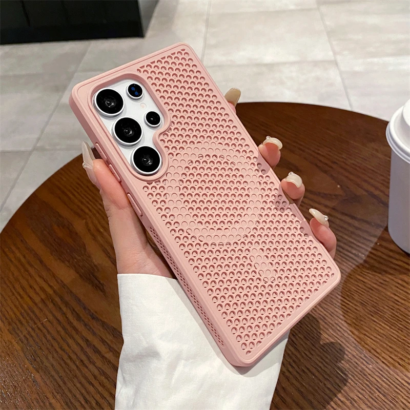 Luxury Heat Dissipation Breathable Magnetic Wireless Charging Phone Case