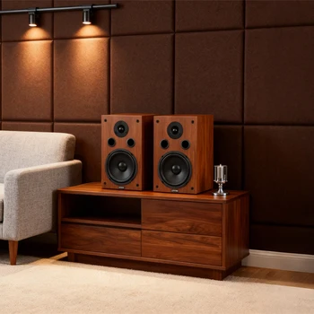 6.5 Inch Desktop Two Way Speaker 200W High Power HiFi Audio Speaker Passive Bookshelf Surround Home Theater Speaker Sound Box