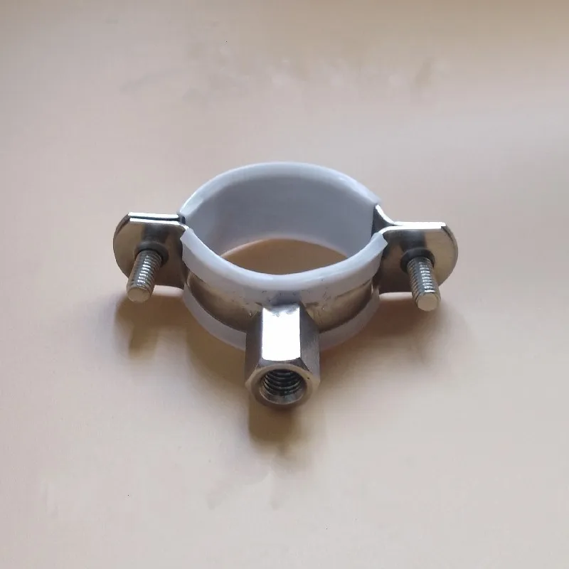 Free Shipping 2Pcs Heavy-Duty Thickened 2Mm PPR Iron Pipe Clip PVC PE Metal Water Supply Pipe Clamping Hoop Hanger Fixing
