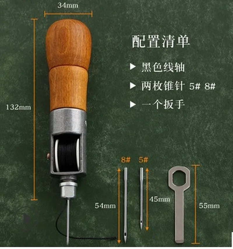 Hand Sewing Machine Waxed Thread for Leather Leather Sewing Tool Craft Edge Stitching Belt Strips Shoemaker Tools DIY