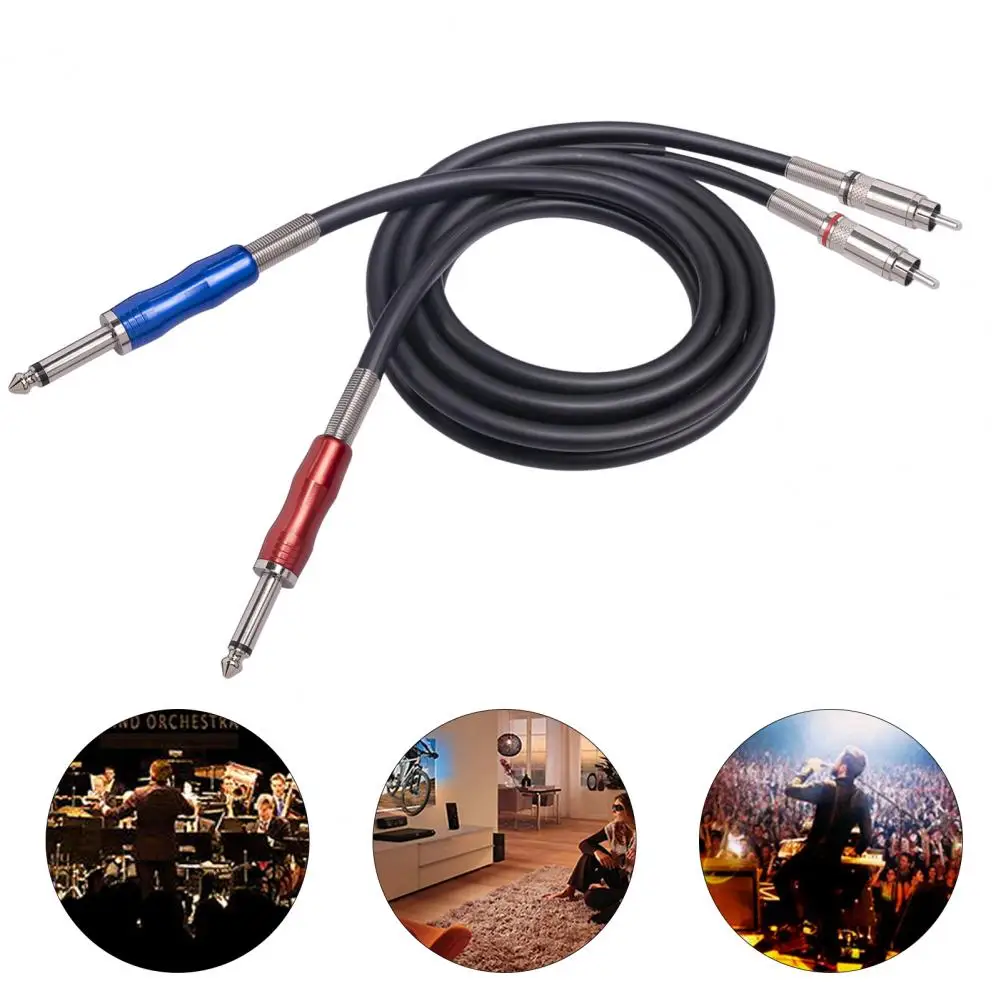 

Audio Cable For Xiaomi Apple Samsung TV 6.35mm Dual Male RCA Interconnect Cable Signal Stable Audio Speaker Connection Cable