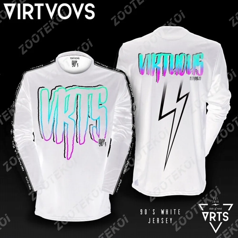 thumbnail image 1 of Virtuous Vrts - Camiseta de ciclismo de montaña para hombre, para motocross, BMX, descenso, carreras de enduro, transpirable, nueva, 1 of 5