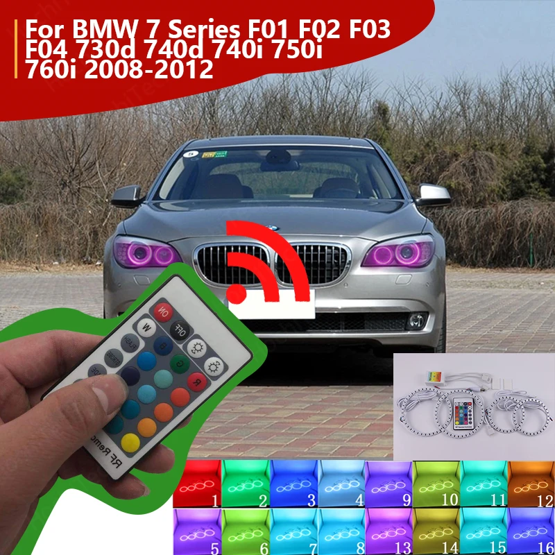 

Для BMW 7 Series F01 F02 F03 F04 730d 740d 740i 750i 2008-2012 Разноцветные Сверхъяркие RGB строчки с радиочастотным пультом дистанционного управления