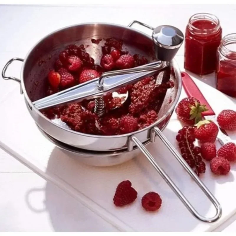 Stainless Steel Food Blender Profession Manual Jam Masher Fruit Sieve Grater Removable Potato Garlic Mud Press Baby Cooking Mill