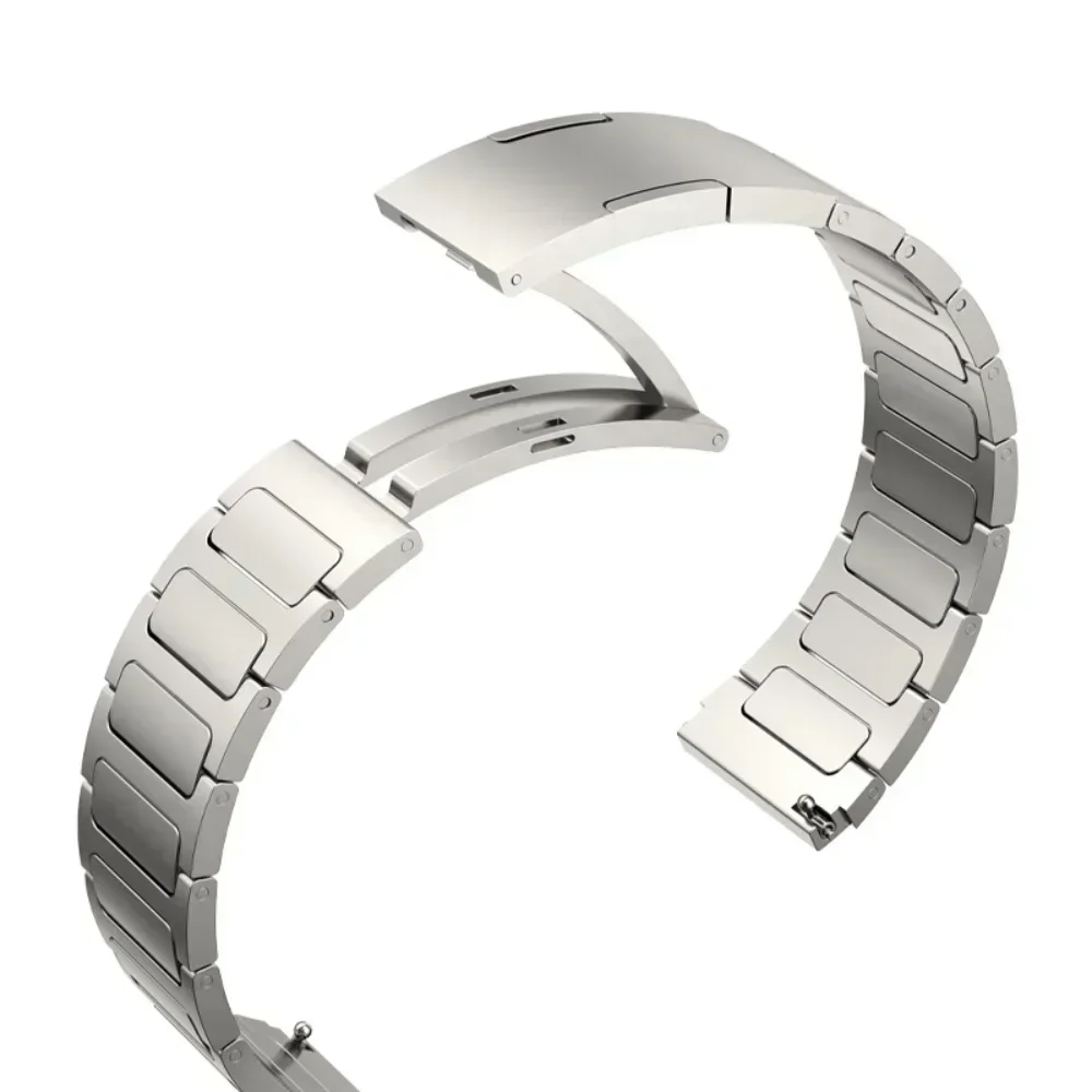 Premium 22mm Titanium Alloy Metal Watch Band Strap