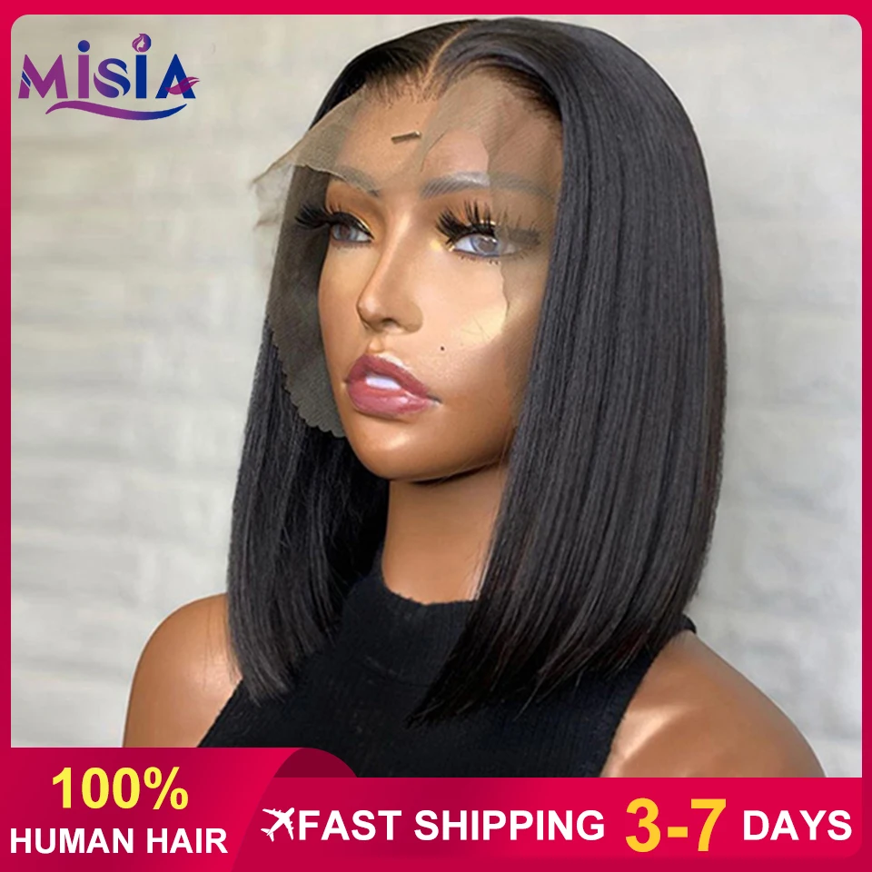 

Straight Bob Wig Lace Front Human Hair Wigs For Women Short Bob Wig 13x4 Lace Frontal Wig Glueless Wig Human Hair