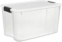 4-Pack Ultra Latching Box, Large Storage Bins w/ Lids, Clear Plastic, 70 Quart 2