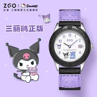 ZGO Sanrio Kuromi Kids Quartz Watch for Girls, Students, Cute and Waterproof Unisex Watch Gift 336