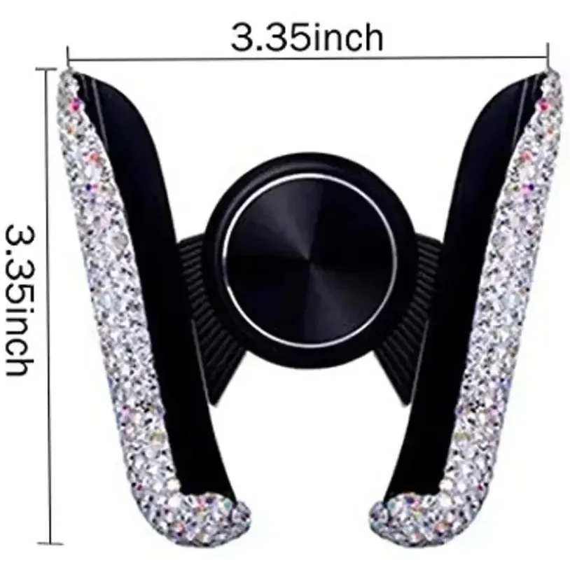 360° Adjustable Glitter Car Phone Holder Auto Car Stand Gravity Air Vent Mount GPS Mobile Cell Phone Car Bracket Support in Car