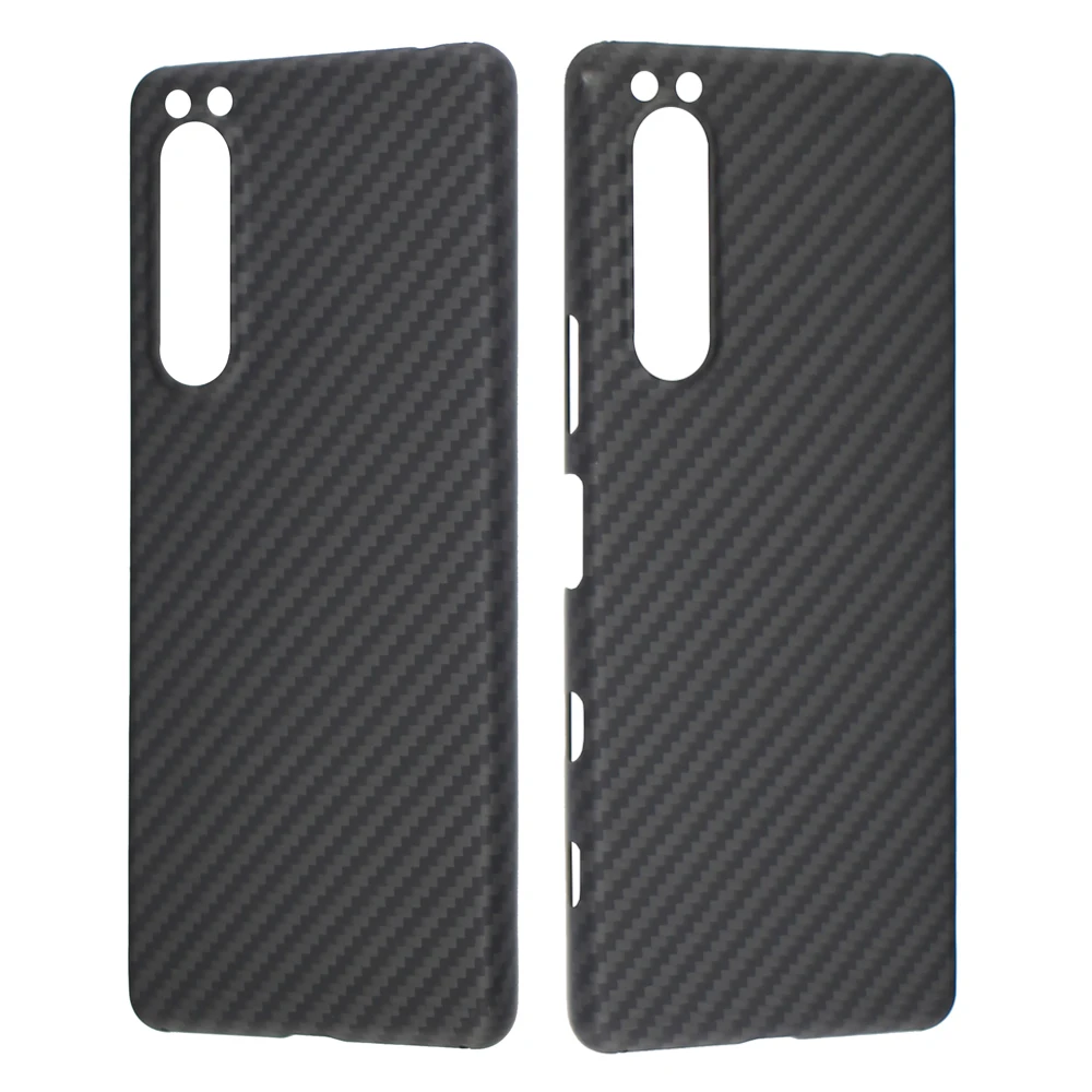 Dropshipping Real Aramid Fiber Phone For Sony Xperia 5 Iii Ultra-thin Anti-fall For Xperia 5 Iii 5G Carbon Fiber CASE Cover