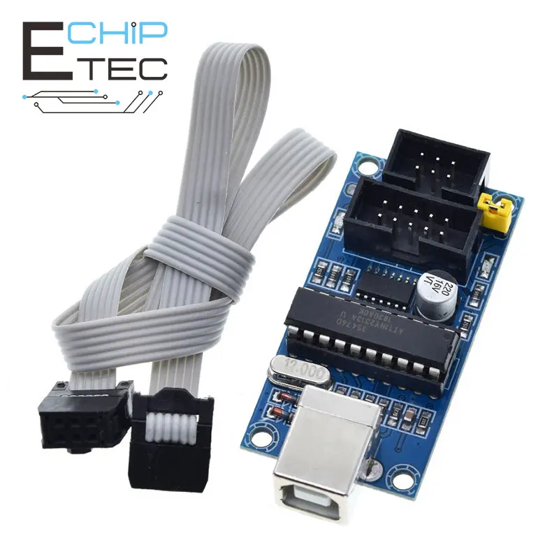 

1PCS USBTiny USBtinyISP AVR ISP Programmer Bootloader Meag2560 Uno R3 6pin Programming Cable