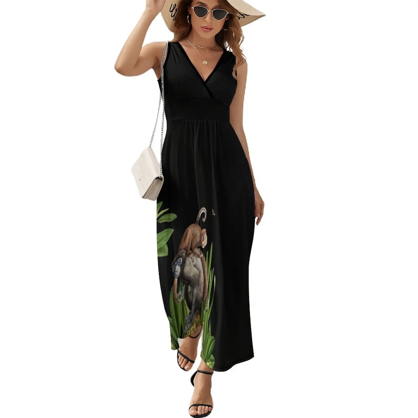 

Monkey Sleeveless Dress Beachwear beach dresses evening dresses ladies