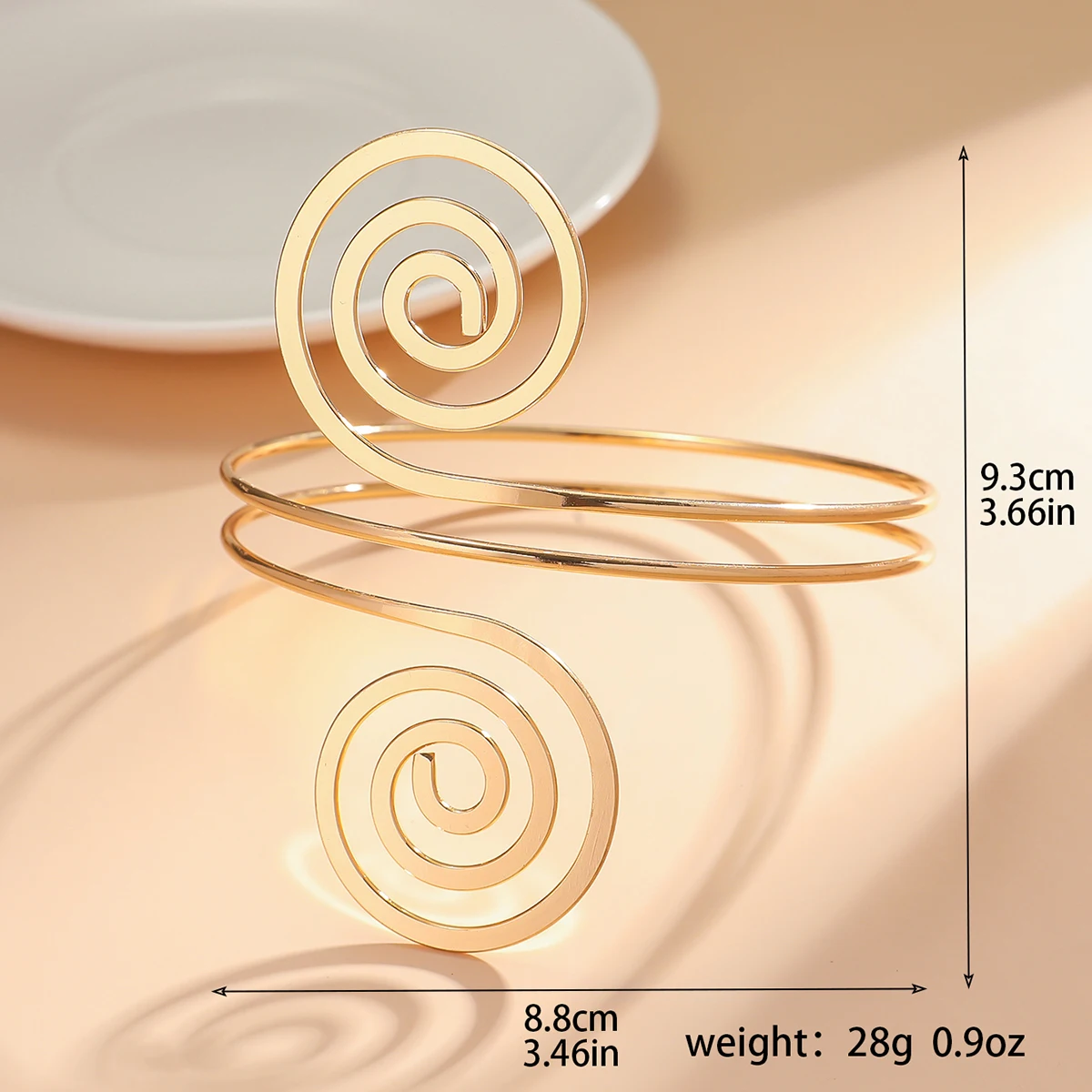 Chain Bracelet 1PC Women's European and American Fashion Gold Geometric Arm Chain Bracelet Date Travel Banquet Party Festival Dress up Gift
