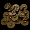 20PCs Zinc alloy Buttons Horse Head Carved Round Bronze Tone 15mm( 5/8 inch)Dia. 1