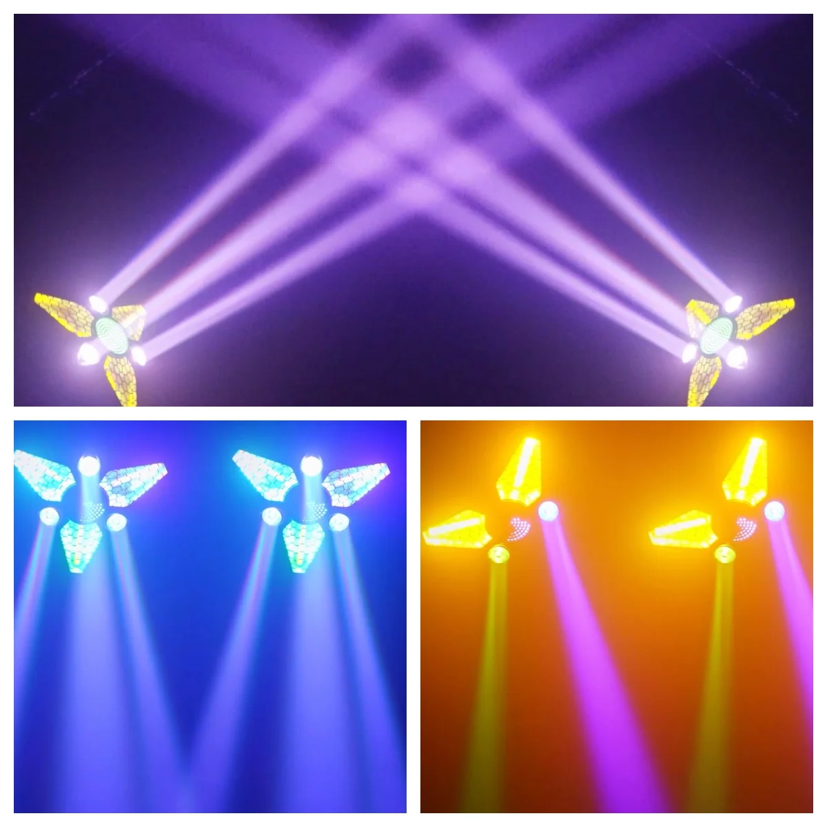 LED 280W Full Color Rotating Moving Head Light Triangle Maple Leaf Retro Lights
