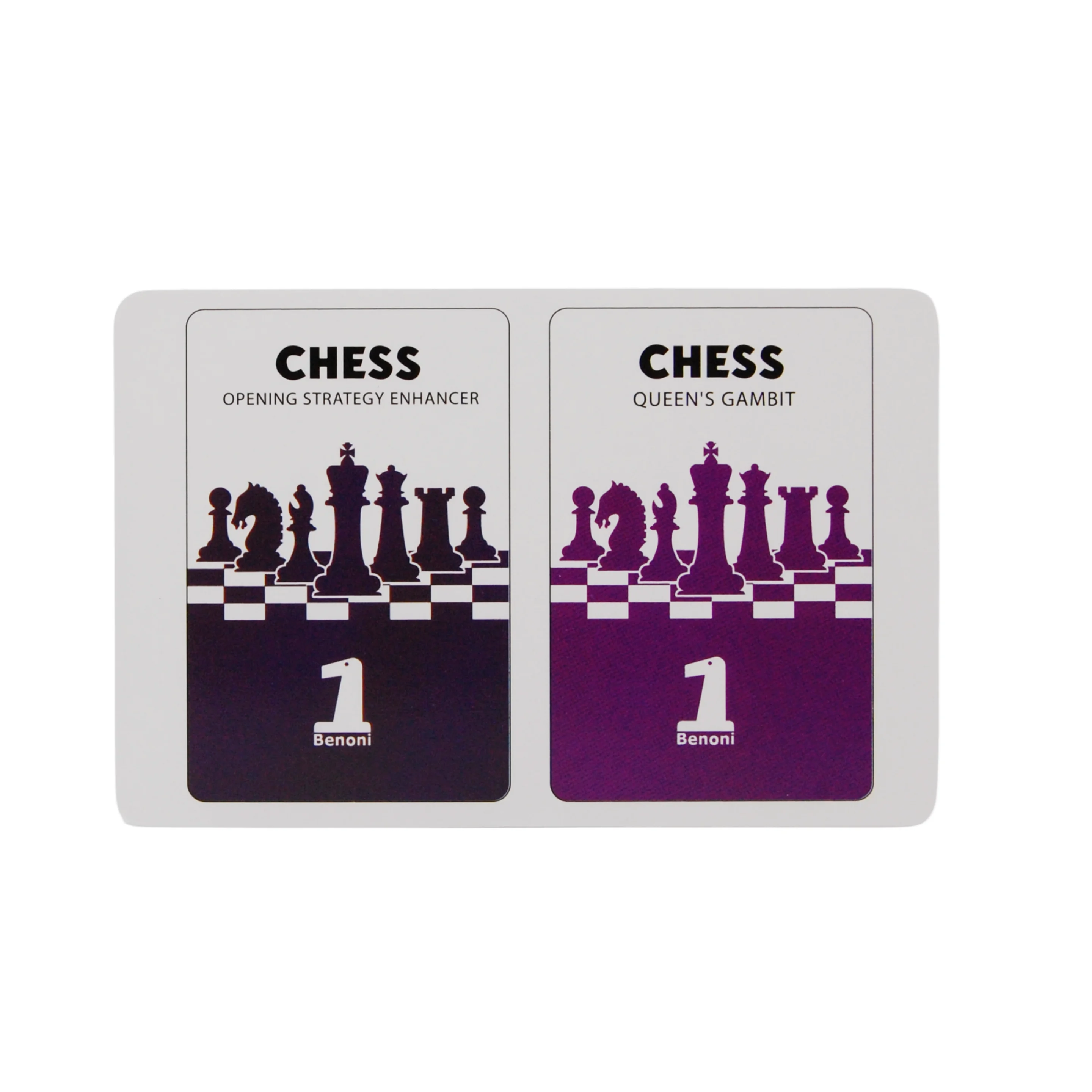 Benoni Chess Openings Cards for chess lovers to study chess strategy tactics opening moves