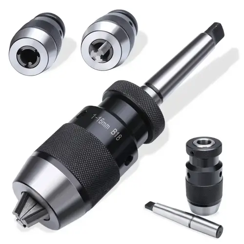 B10 B12 B16 B18 B22 Self tightening drill chuck MT1 MT2 MT3 MT4 C20 R8 Morse Drill Chuck Lathe 1-10 1-13mm 1-16 drill chuck - Image 3