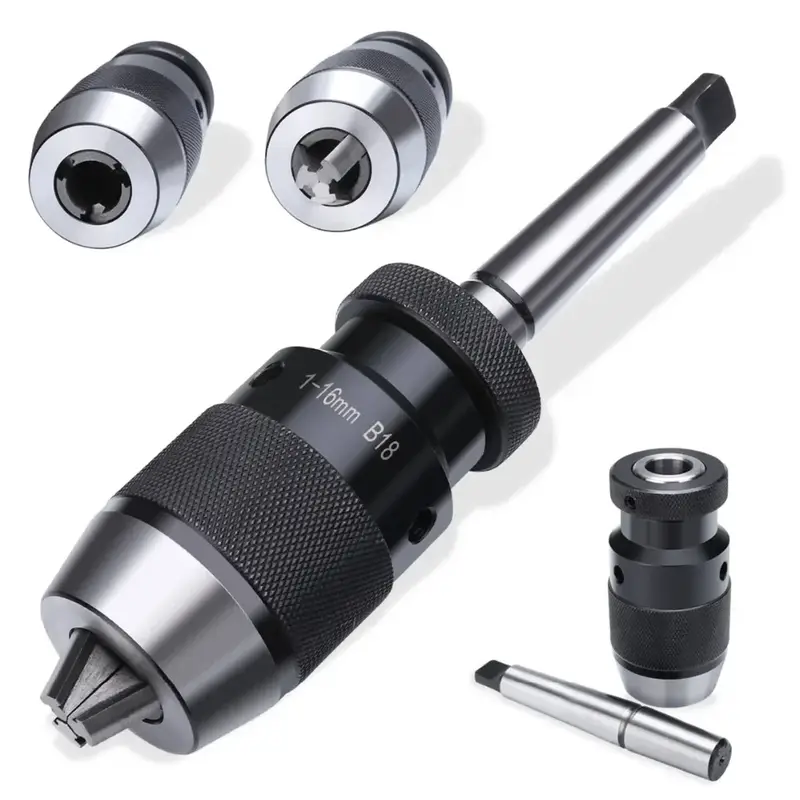 B10 B12 B16 B18 B22 Self tightening drill chuck MT1 MT2 MT3 MT4 C20 R8 Morse Drill Chuck Lathe 1-10 1-13mm 1-16 drill chuck - Image 3